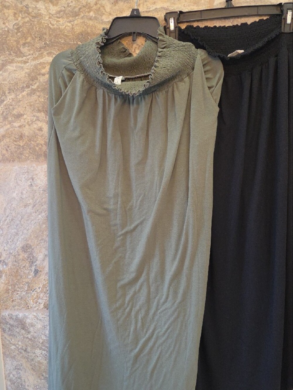 Maxi Skirt Set - Zenana Olive Green And Ninexis Black Both Large With Pockets